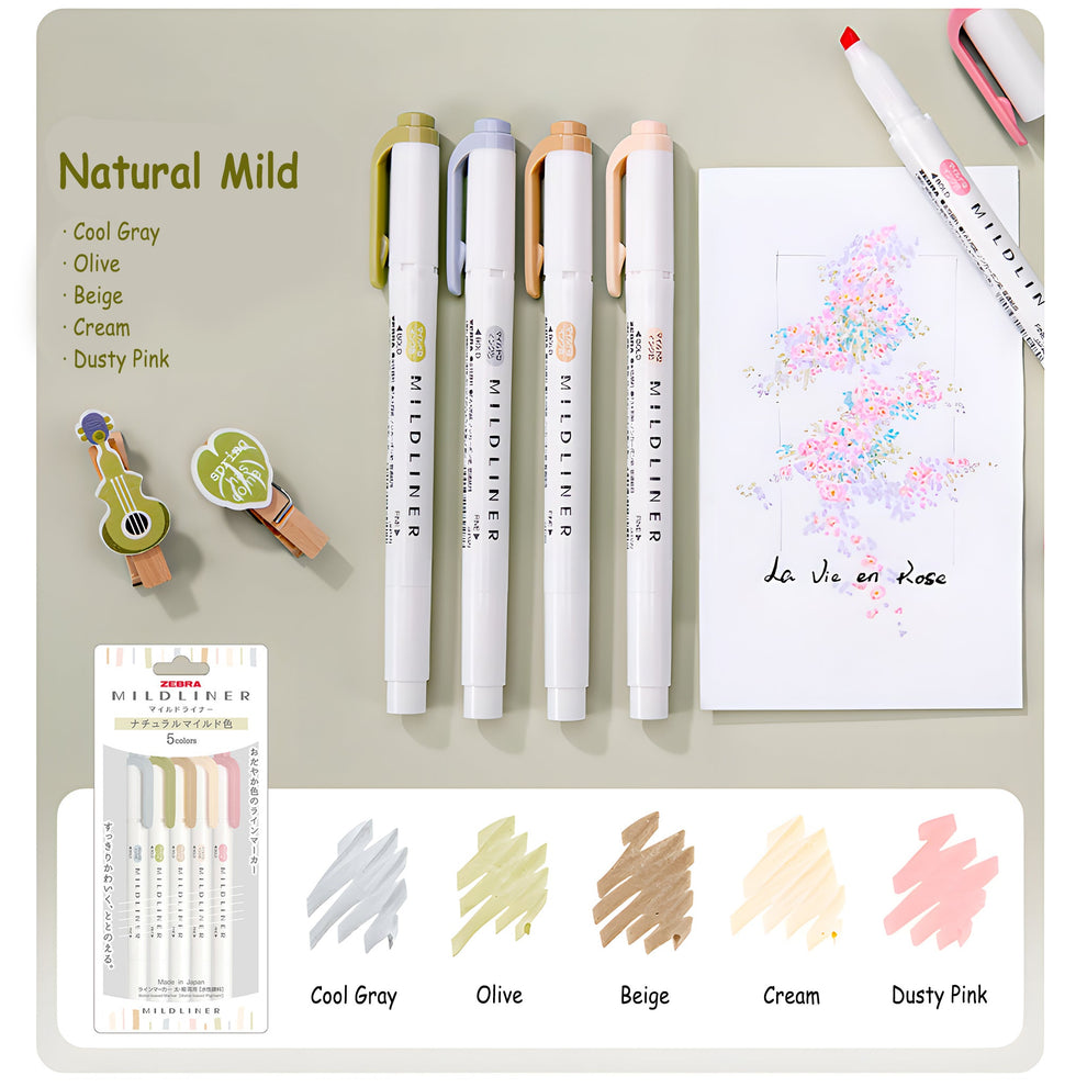 Mildliners اقلام هايلايتر زيبرا ماليلدلاينرز