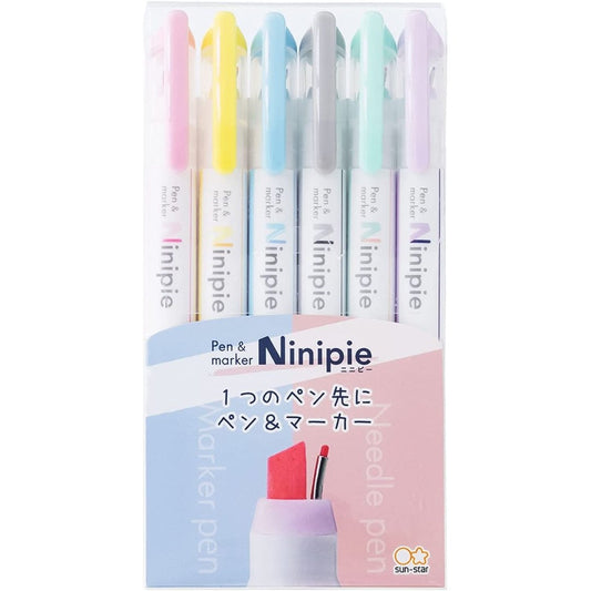اقلام ثنائية الرأس ماركر و قلم تحبير - باستيل Ninipie